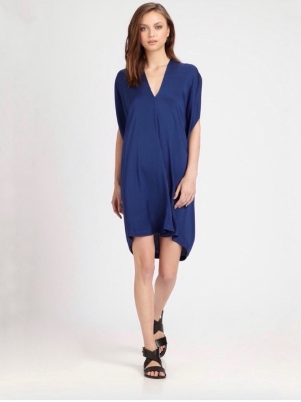 Vince Navy Silk Mini Dress